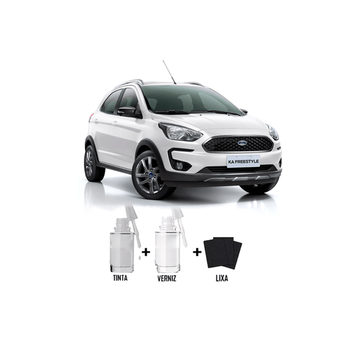 Tira Risco - Ford Branco Ártico + Verniz 15ml