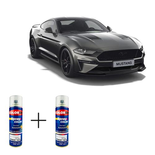 Spray Automotivo Cinza Moscou + Spray Verniz 300ml