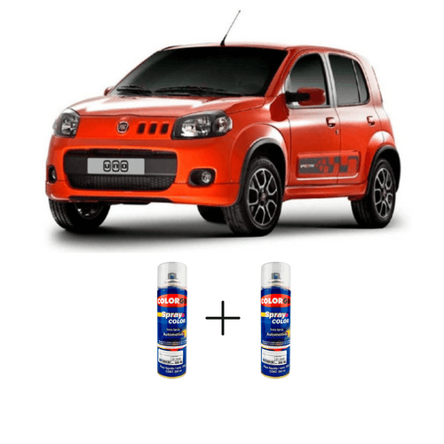 Spray Automotivo Laranja Nemo Fiat + Verniz Spray 300ml