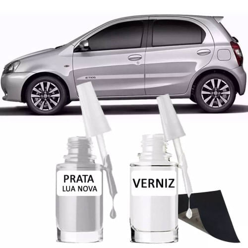 Tira Risco - Prata Lua Nova Etios + Verniz 15ml
