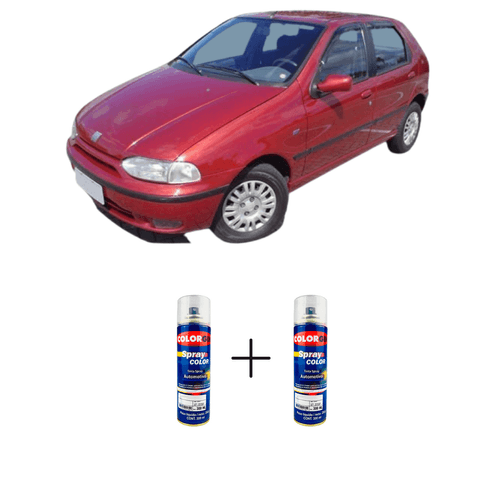 Spray Automotivo Vermelho Cordoba FIAT + Verniz Spray 300ml