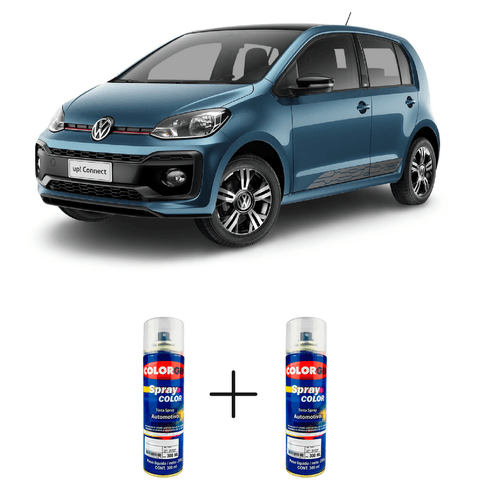 Spray Automotivo Azul Lagoon VW + Verniz Spray 300ml