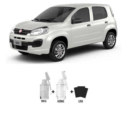 Tinta Tira Risco Automotivo Fiat Mobi Branco Alaska