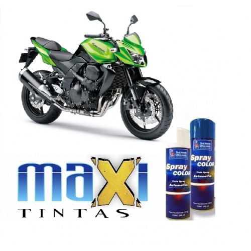Spray Automotivo Verde Kawasaki Perolizado + Spray Verniz 300ml