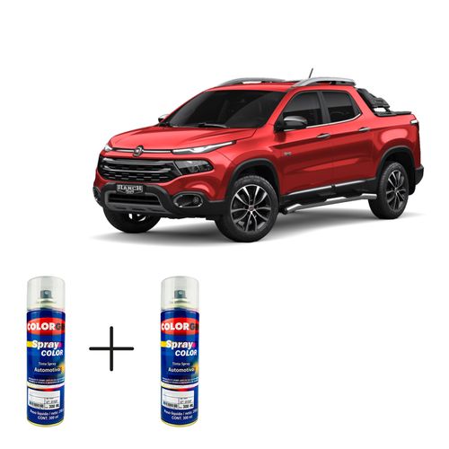 Spray Automotivo Toro Vermelho Colorado + Verniz 300ml