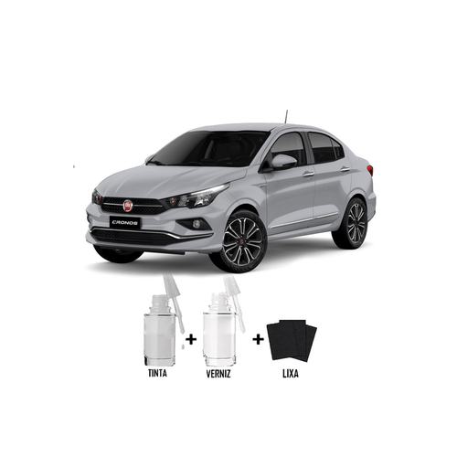 Tira Risco - Fiat Prata Bari + Verniz 15ml