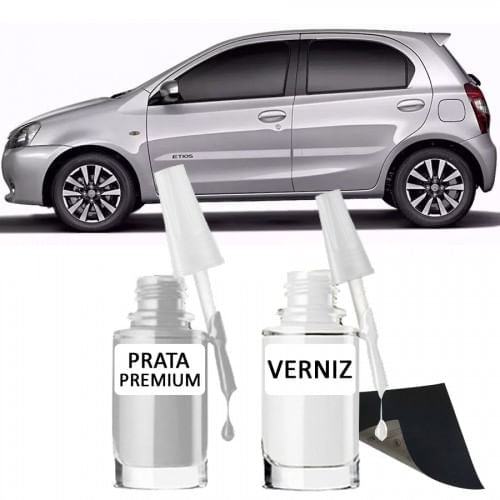 Tira Risco - Toyota Prata Premium + Verniz 15ml