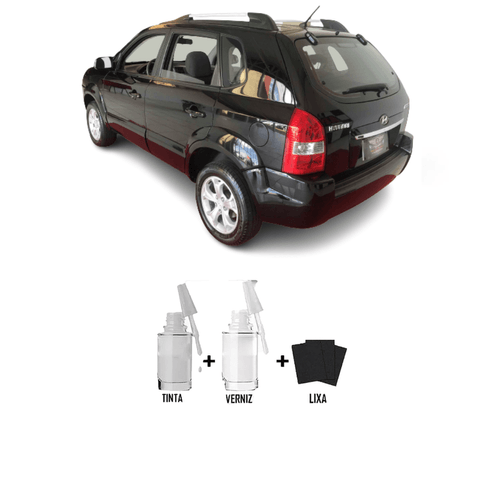 Tira Risco - Hyundai Ebony Black + Verniz 15ml