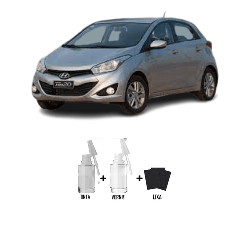 Tira Risco - Hyundai Prata Met + Verniz 15ml