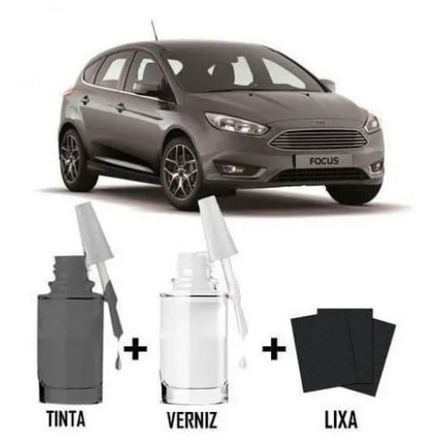 Tinta Tira Risco Automotivo Ford Focus Cor Cinza Novara