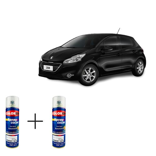 Spray Automotivo Preto Onix + Spray Verniz 300ml