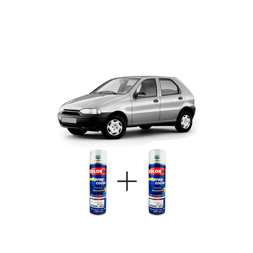 Spray Automotivo Cinza Steel + Spray Verniz 300ml