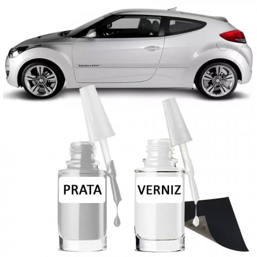 Tira Risco - Hyundai Prata Veloster RHM + Verniz 15ml