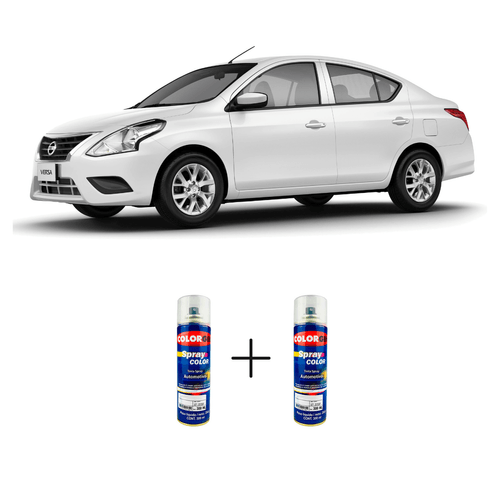Spray Automotivo Branco Aspen + Spray Verniz 300ml