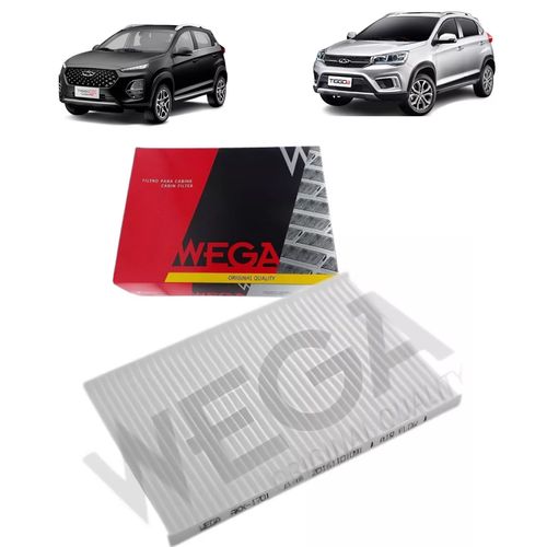 FILTRO DE AR DA CABINE TIGGO 2 1.5 2018 A 2022 3X 1.0 TURBO 2021 A 2022 WEGA