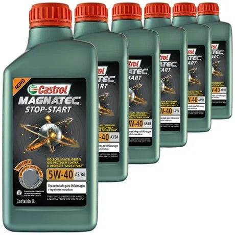 6 Óleo Sintético 5w40 Magnatec A3 B4 Stop Start Castrol Audi Volkswagen Toyota