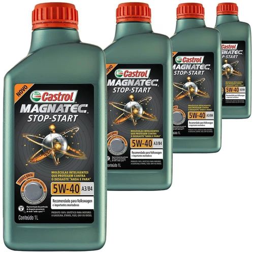 Kit 4 Litros Óleo Sintético 5w40 Magnatec A3 B4 Stop-Start Castrol Copy