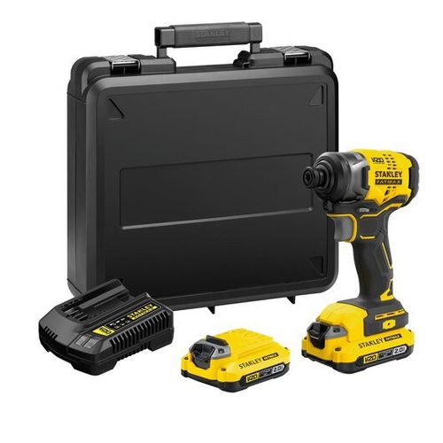 Parafusadeira de Impacto Brushless 1/4” 20V Max Íon de Lítio c/ Maleta - Stanley - SBI810D2K-BR