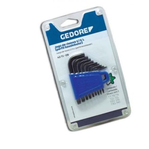 Jogo de Chave Torx L 43tx09 Curto T7-T40 Gedore