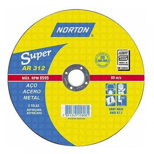 Disco de Corte Para Metal 12X1/8X1 AR-312S Norton