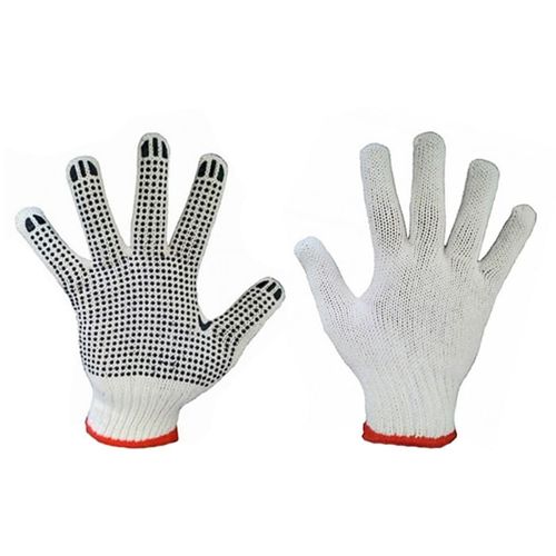 Luva Segurança Malha 3F Branca com Pigmentação Plastcor