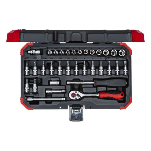 Jogo de Soquetes 1/4″ Sextavados 33 Peças Gedore RED