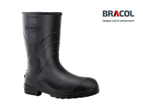 Bota de PVC 28cm Forrdo N41 Preto CA37456 Bracol