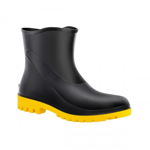Bota de PVC 16cm N40 Preto solado Amarelo CA37456 Bracol