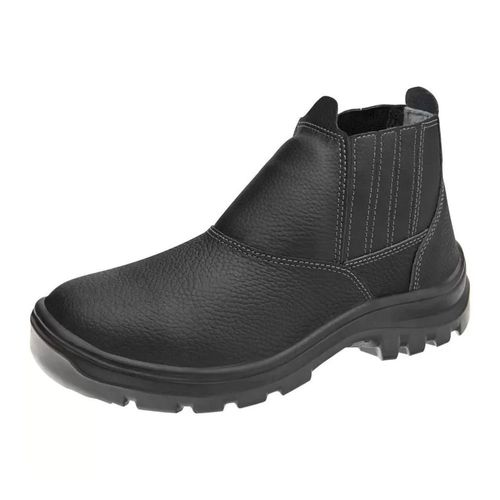 Bota Vaqueta Bico Plástico com Elástico N44 Preto CA31888 Bracol