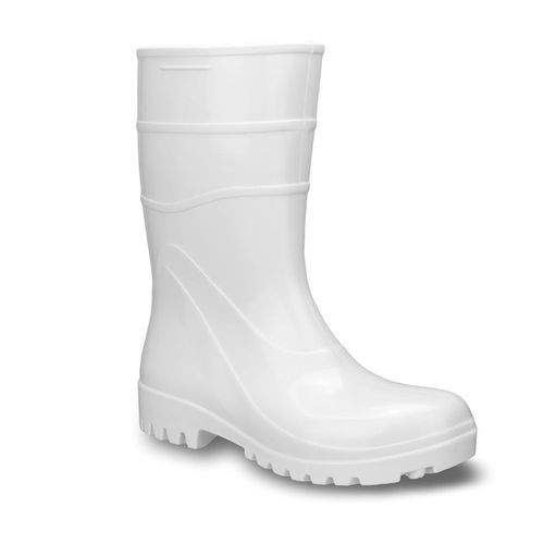 Bota Pvc Branca 28cm Sem Forro N°40 Bracol