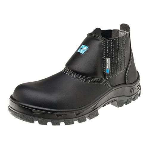 Bota Microfibra com Elástico Bico Composity PU Preto C.A.34549 N42 MARLUVAS