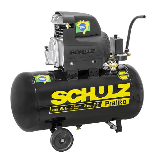 Compressor Ar Motocompressor CSI- 8,6/50  2HP PRATIKO Monofásico Schulz