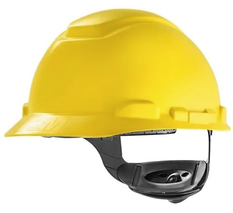 Capacete Aba Frontal Amarelo H-700 CA29637 Com Proteção H6P3E 3M
