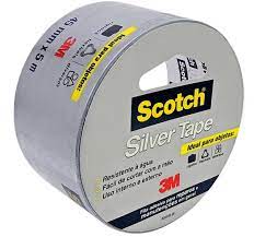 Fita Silver Tape Tartan 45x05mm Cinza 3M