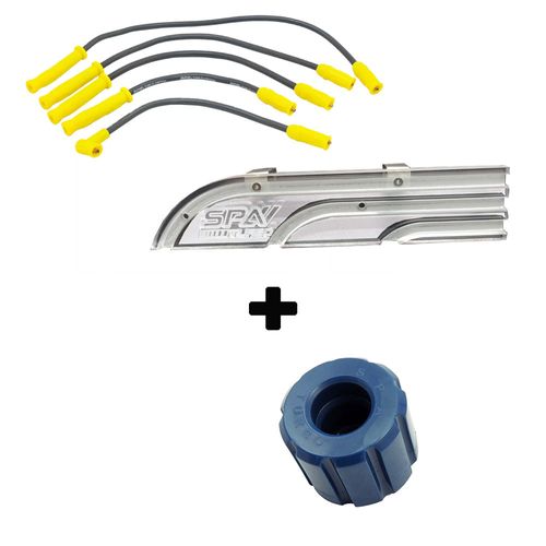 Organizador de cabos de vela (régua acrílica) + Coxim Frontal + Cabo de vela de silicone 10.4mm SPA para VW AP COM pino
