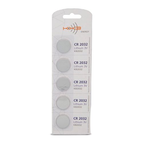 Bateria Para Controle de Alarme 5 Unidades KX3 CR2032