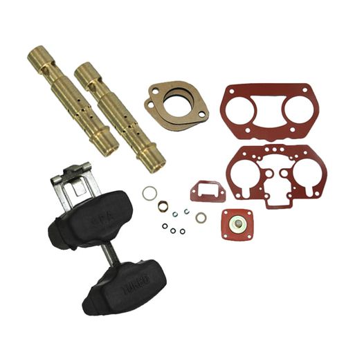 Conjunto boia Weber IDF SPA Turbo + Kit de juntas de reparo em borracha para Weber 40 IDF - Sem pino + Tubo misturador (caneta) Weber IDF (par)