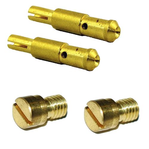 Gicleur (giclê) de marcha lenta para carburadores Weber IDF 40/44 STD + Suporte de gicleur (giclê) de marcha lenta para carburador Weber IDF (par)