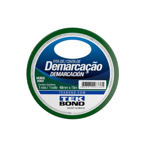 Fita De Demarcação Verde 48Mm X 15M - Tekbond