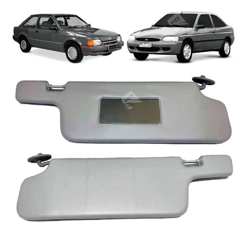 Par Quebra Sol Ford Escort 1992 Até 2003 C/ Espelho E Bolsa