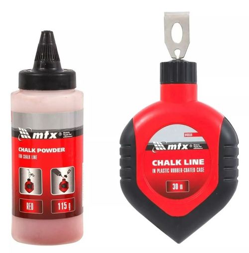 Giz de Linha Carretel 30m 115g Vermelho Chalk Line MTX