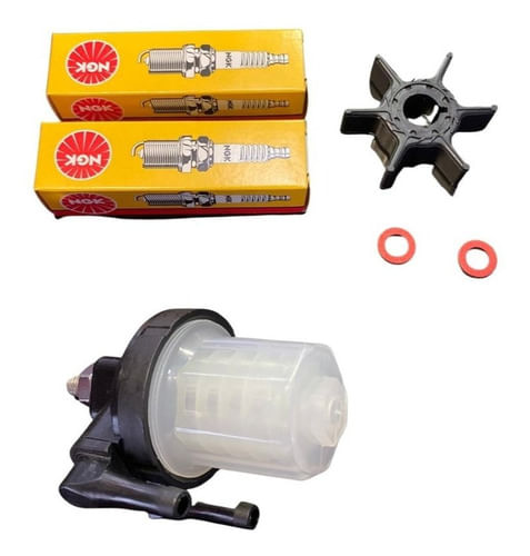 Kit Manutenção Motor Popa Yamaha Hidea 15 Filtro Rotor Velas