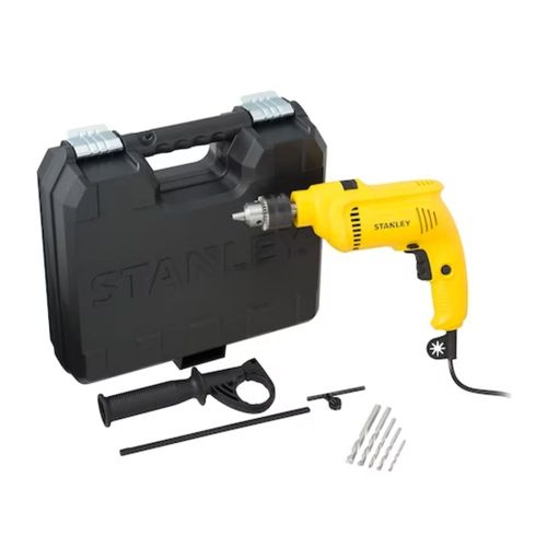 Furadeira Impacto 1/2" (13mm) 600w - 220v C/Maleta + 5 Brocas Alvenaria - SDH600KAB2 - Stanley