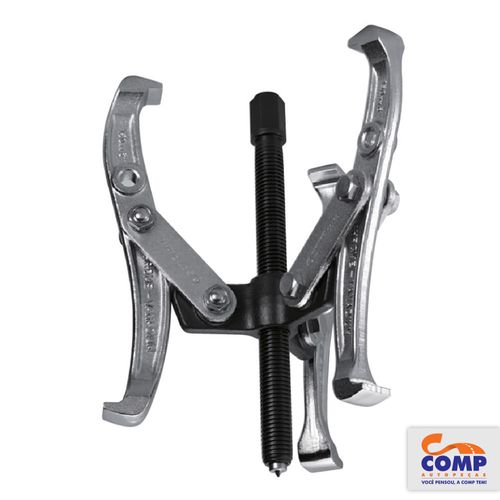 Saca-Polia com 3 Garras 6" Sata Força 3 Toneladas Aço Cromo Vanádio Cromado Extração Polias Buchas Rolamentos Parafuso Garras ST90636SC