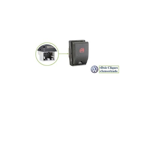 Interruptor Vidro Elétrico Simples Gol Voyage Saveiro Fox Polo 2 clicks