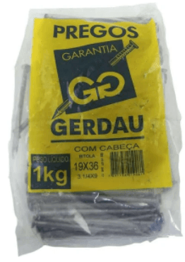 Prego 19x36 Gerdau 1kg