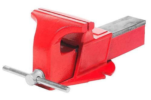 Torno De Bancada Industrial N4 Metalcava Ferro Fundido Vermelho