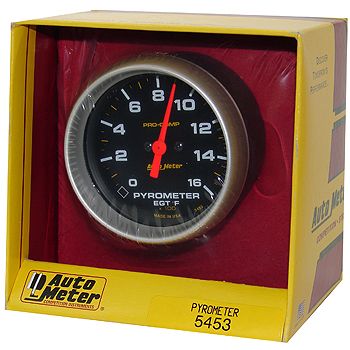 Instrumento Medir Temperatura Gases Escape 0º - 1600º F - Eletrico -2" 5/8" - Pro-Comp - AUTO METER