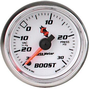 Manômetro Pressão Turbo-Vácuo 0 - 30 PSI - Elétrico - 2" 1/16" - C2 - AUTO METER