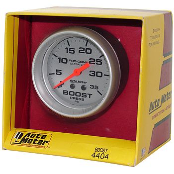 Manômetro Pressão Turbo 0 - 35 PSI - Mecânico - 2" 5/8" - Ultra-Lite - AUTO METER